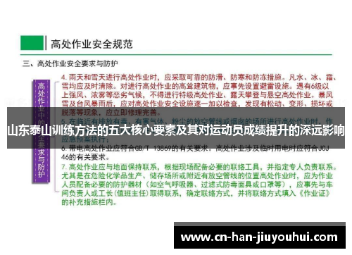 山东泰山训练方法的五大核心要素及其对运动员成绩提升的深远影响